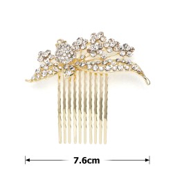 Гребінець-діадема з прикрасою металева (15845)