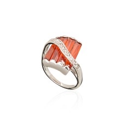 Кольцо со стразами, 18 размер (14871)