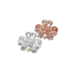 Набір заколок-крабів для волосся 2.5см 12шт сріблясті та золотисті (12238)