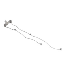 Заколка-краб для волосся 8см срібляста (12703)