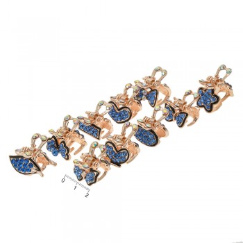 Набір заколок-крабів для волосся 1.7см 10шт (13888)