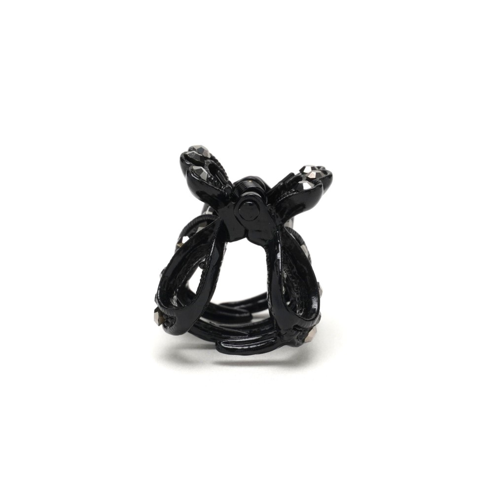 Заколка-краб для волосся з металу зі стразами 2.5см (14803) 19