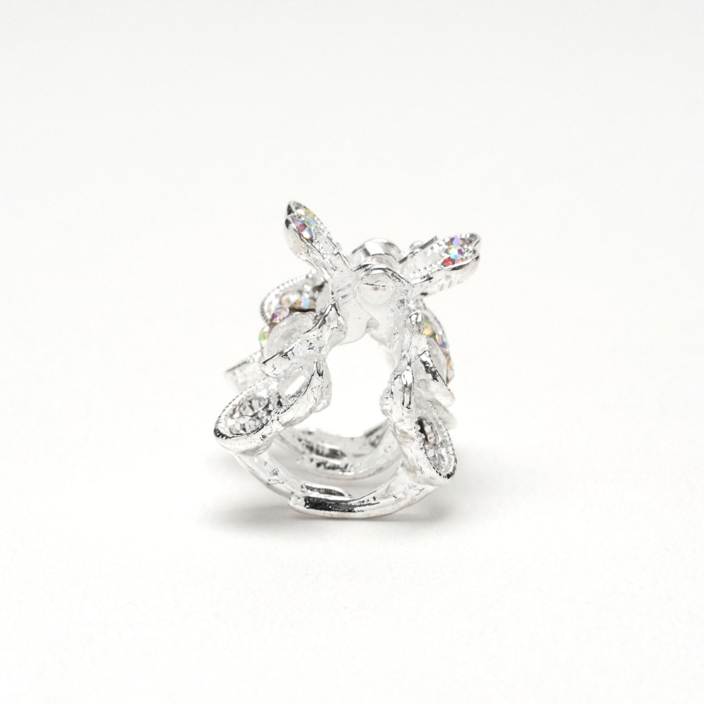 Заколка-краб для волосся з металу зі стразами 2.4см (14808) 19