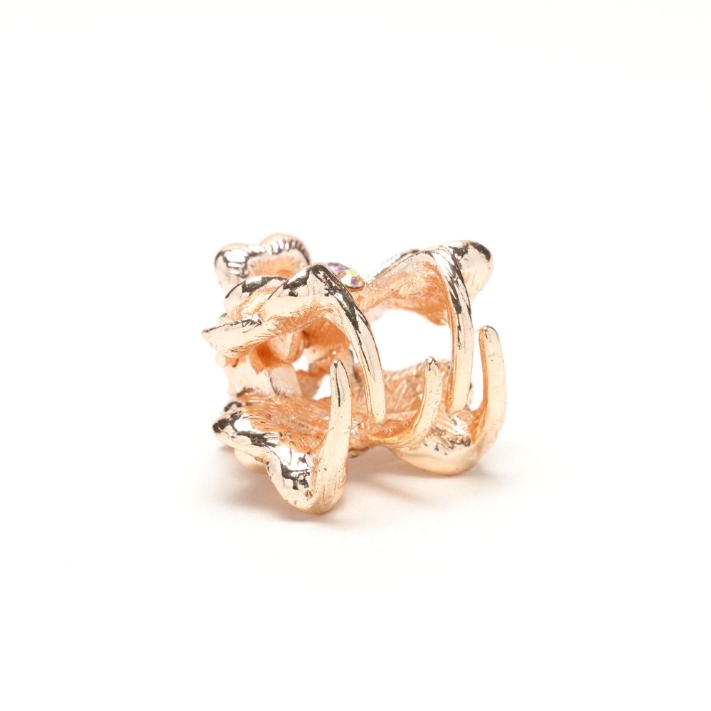 Заколка-краб для волосся з металу зі стразами 2.4см (14808) 12