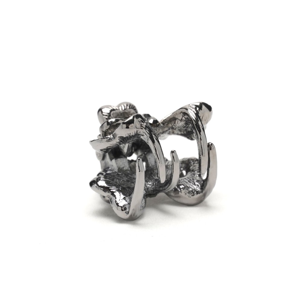 Заколка-краб для волосся з металу зі стразами 2.4см (14808) 7