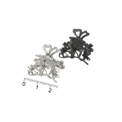 Набір заколок-крабів для волосся 2.5см 12шт графітові та чорні (14847)