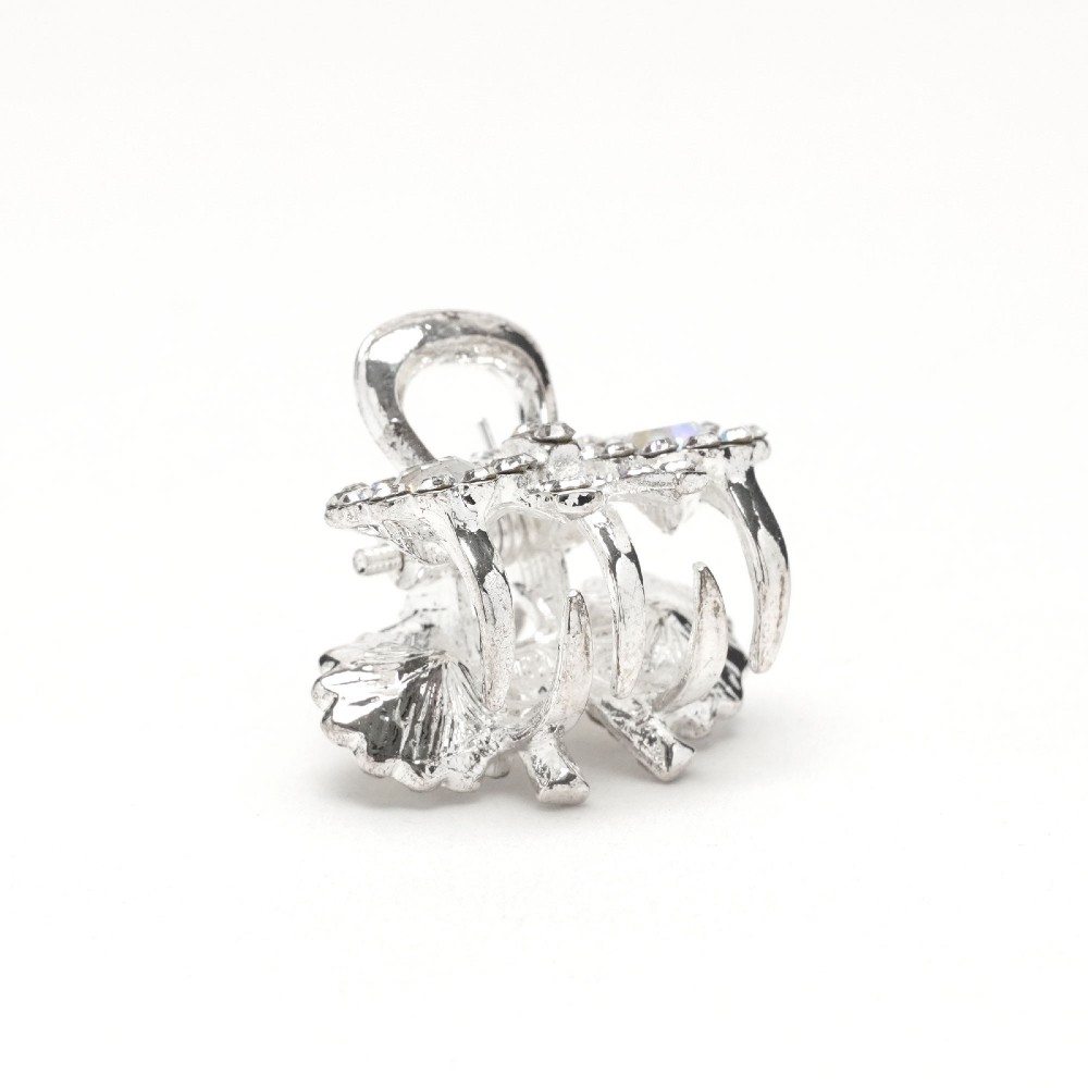 Заколка-краб для волосся з металу зі стразами 2.2см (15068) 3