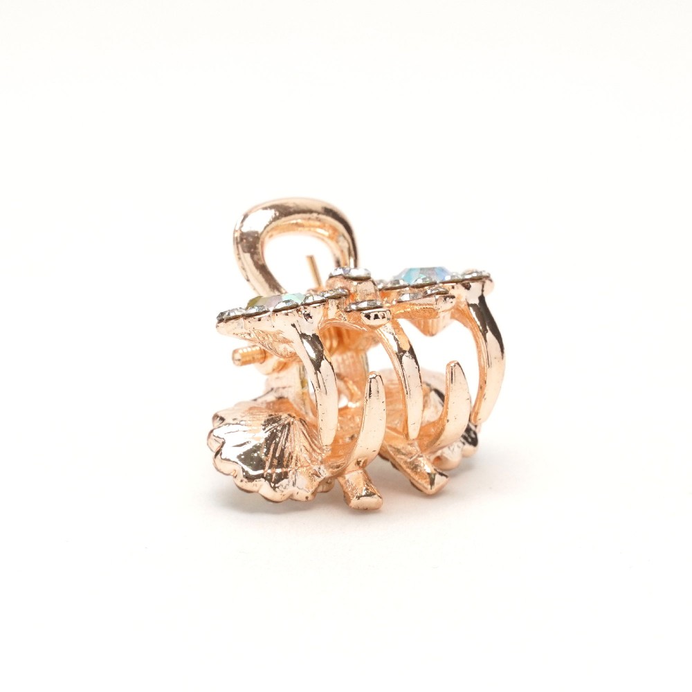 Заколка-краб для волосся з металу зі стразами 2.2см (15068) 8