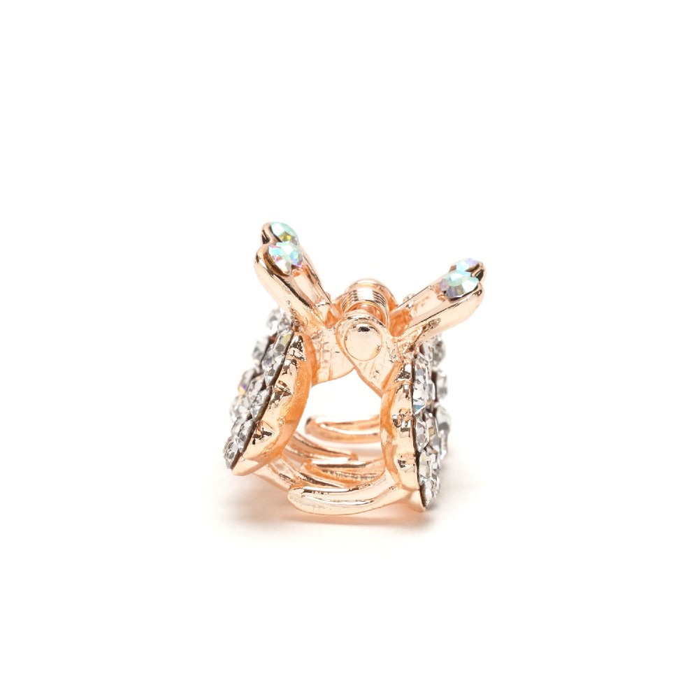 Заколка-краб для волосся з металу зі стразами 1.8см (15103) 9