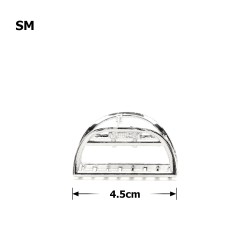 Заколка-краб для волосся з металу 4.5см (15784)