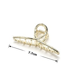 Заколка-краб для волосся з металу 7.7см (23631)