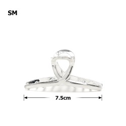 Заколка-краб для волос из металла 7.5см (23632)