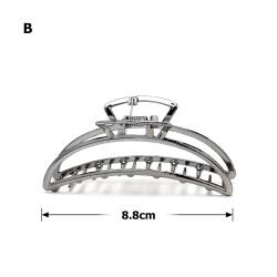 Заколка-краб для волос из металла 8.8см (23634)