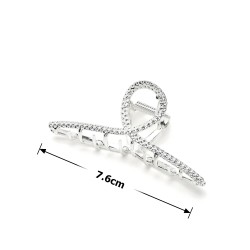 Заколка-краб для волос из металла 7.6см (23636)