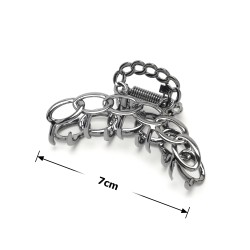 Заколка-краб для волосся з металу 7см (23637)