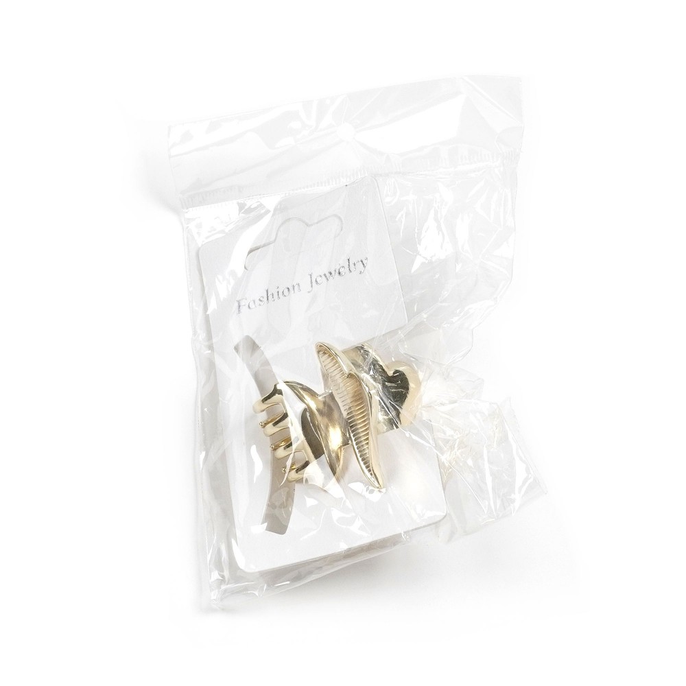 Заколка-краб для волос из металла 4см (31756) 5