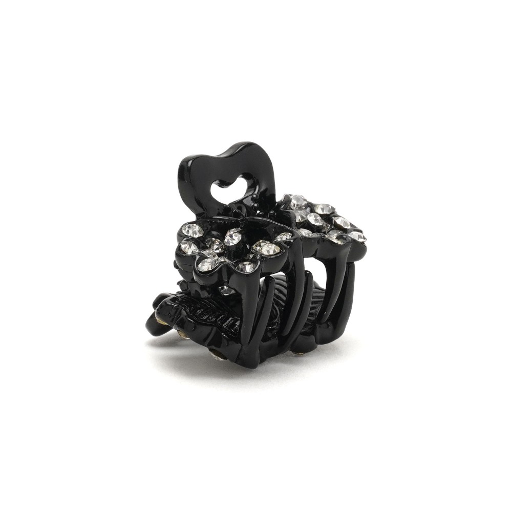 Заколка-краб для волосся з металу зі стразами 2.5см (3263) 10