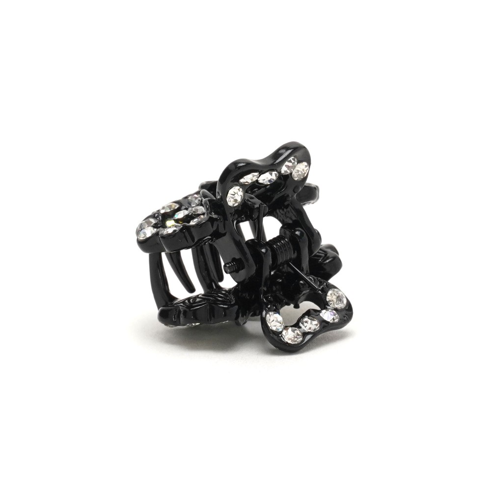 Заколка-краб для волосся з металу зі стразами 2.5см (3263) 14