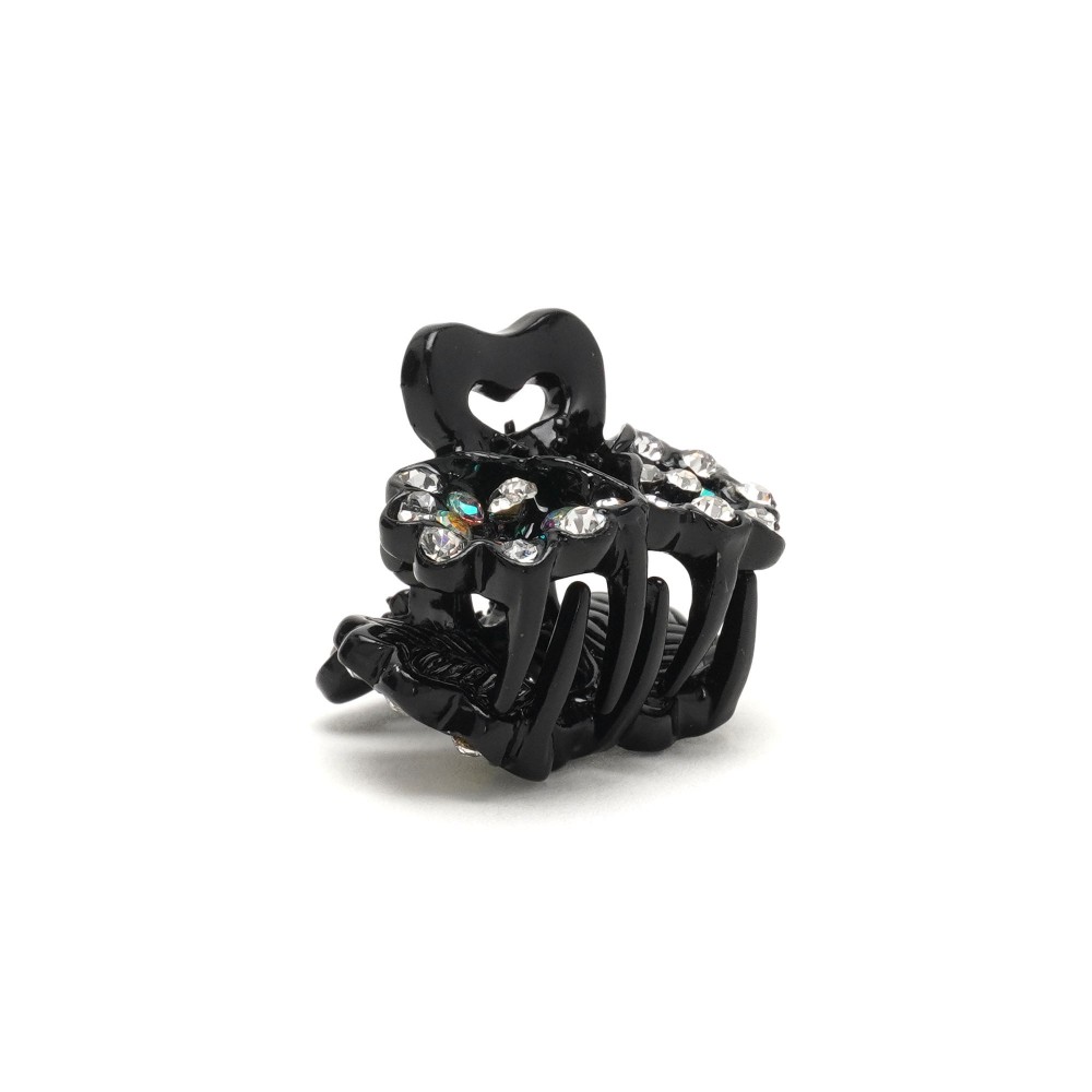 Заколка-краб для волосся з металу зі стразами 2.5см (3263) 15