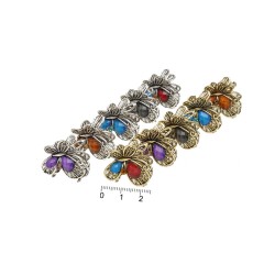 Набір заколок-крабів 2.5см 12шт різнокольорові (5984)