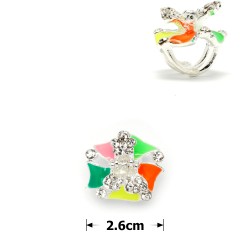 Заколка-краб для волос из металла покрыта эмалью (9079)