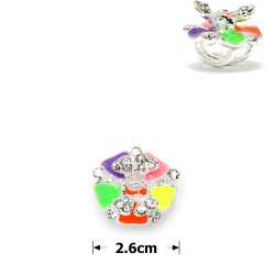 Заколка-краб для волос из металла покрыта эмалью (9080)