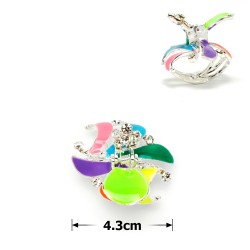 Заколка-краб для волос из металла покрыта эмалью (9167)