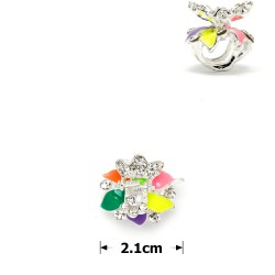 Заколка-краб для волос из металла покрыта эмалью (9174)