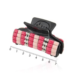 Заколка-краб для волос пластиковая со стразами (9384)