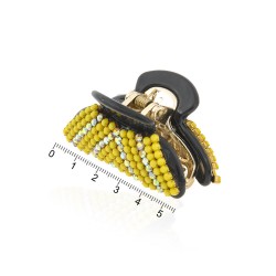 Заколка-краб для волосся пластикова зі стразами (9393)