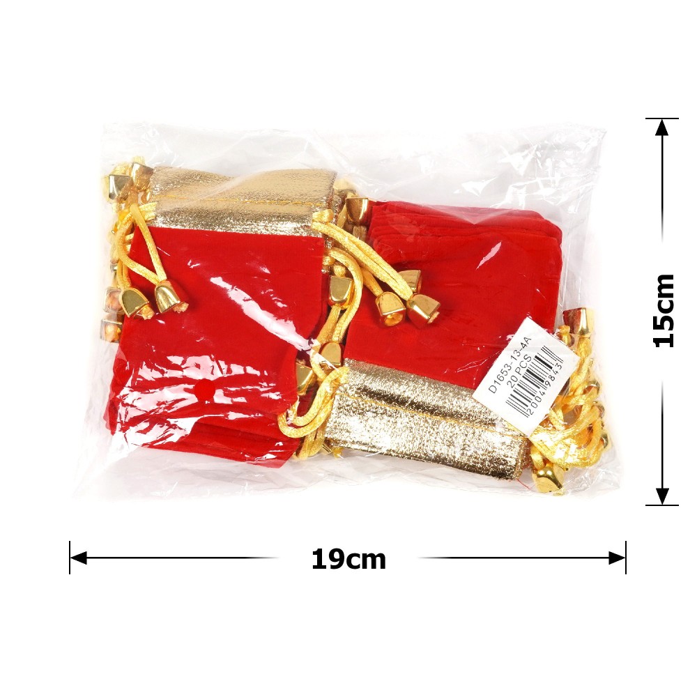 Набор подарочных мешочков 7x9см 20шт красный (12949) 2