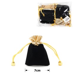 Набор подарочных мешочков 7x9см 20шт черный (12986)