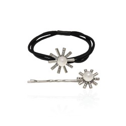 Набір з гумки та невидимки для волосся 2шт (13341)