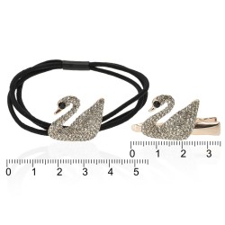 Набір з гумки та качечки для волосся 2шт (14027)