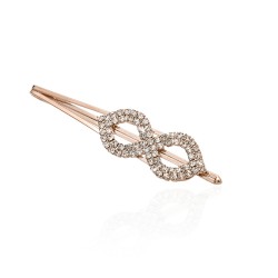 Заколка-невидимка металева зі стразами 7.3см (11033)