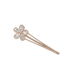 Заколка-невидимка металева зі стразами 7.3см (11781)