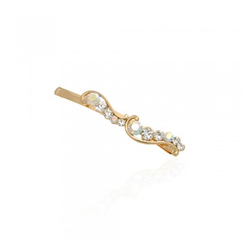 Заколка-невидимка металева зі стразами 6см (2431)