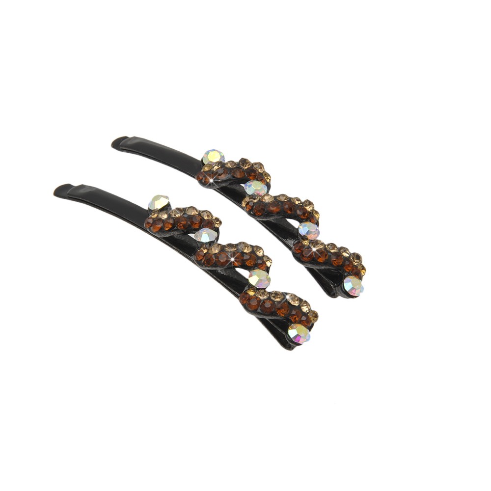 Пара заколок-невидимок со стразами 2шт (11913) 1