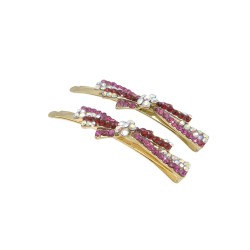 Пара заколок-невидимок зі стразами 2шт (3515)