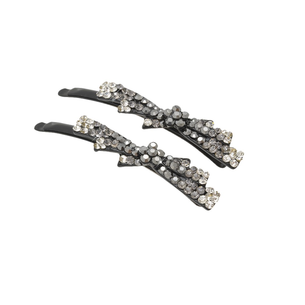 Пара заколок-невидимок со стразами 6см 2шт (11914) 3