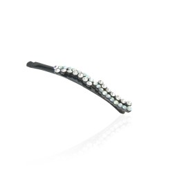 Заколка-невидимка металева зі стразами (6260)