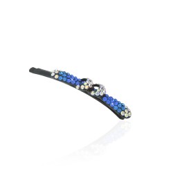 Заколка-невидимка металлическая со стразами 6см (9416)