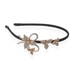 Обруч для волосся з прикрасою зі страз (14119)