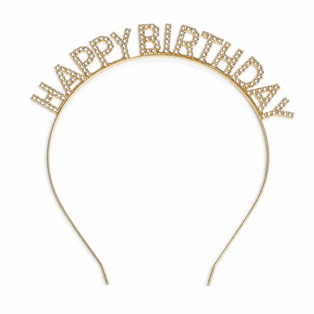 Обруч для волос Happy Birthday со стразами (33218) 3