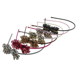 Набір обручів для волосся з бантом і ланцюжком (6392)