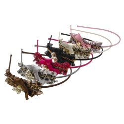 Набір обручів для волосся з бантом і ланцюжком (6394)