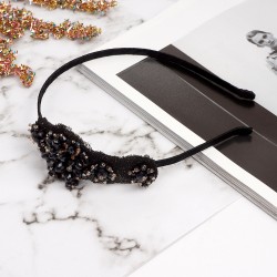 Обруч для волосся з прикрасами зі страз (8624)