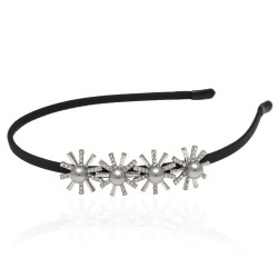 Обруч для волос с украшением из страз (13334)