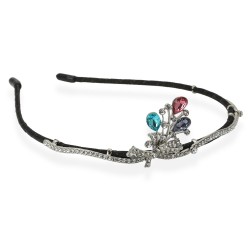 Обруч для волосся з прикрасою зі страз (14112)