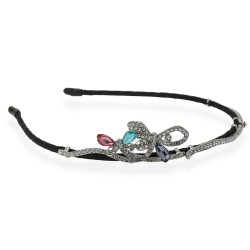 Обруч для волосся з прикрасою зі страз (14116)